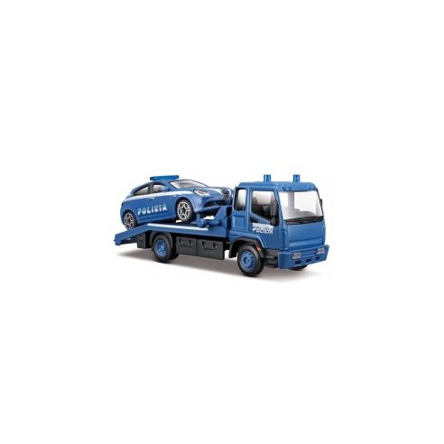 Burago 1/43 Carro Attrezzi Polizia con Auto