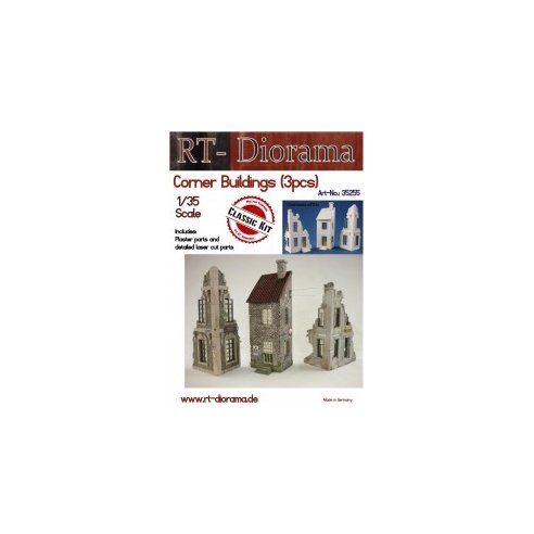 RT-DIORAMA 1/35 Corner Buildings (3 pcs.) [Standard]