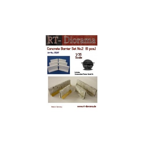 RT-DIORAMA 1/35 Concrete Barrier Set No.2 (6 pcs.) [Standard]