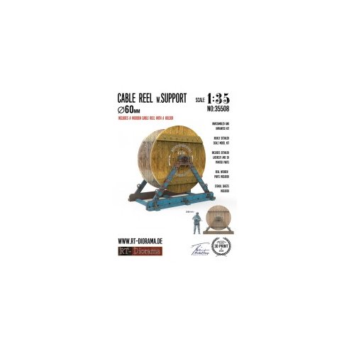 RT-DIORAMA 1/35 Cable Reel w. Support 60mm