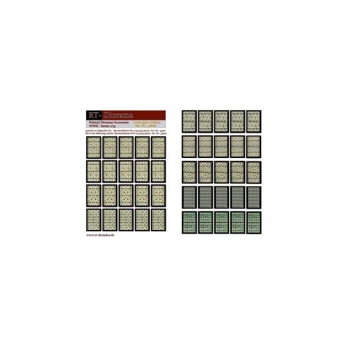 RT-DIORAMA 1/35 Printed Accesories: Lead-Glass Windows (green)