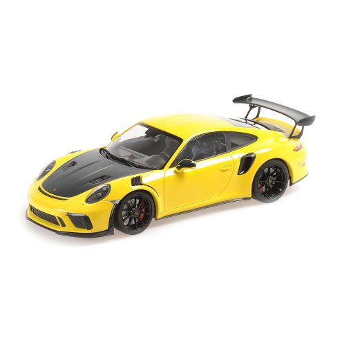 Minichamps PORSCHE 911 GT3RS (991.2) YELLOW WITH BLACK WHEELS 2019 1/18