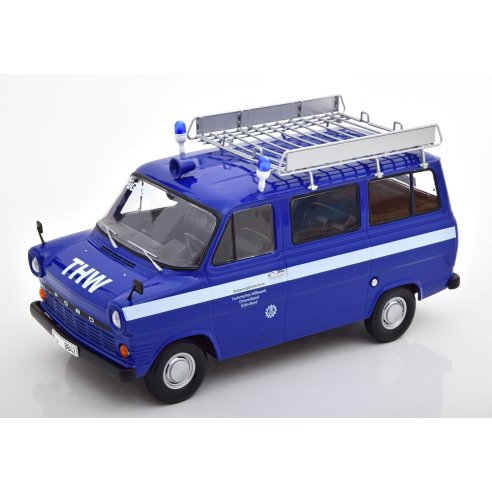 KK-Scale FORD TRANSIT BUS THW COLOGNE WITH ROOF RACK 1965 1/18