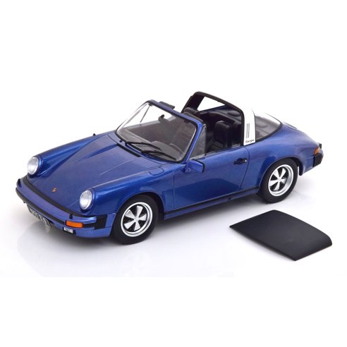 KK-Scale PORSCHE 911 CARRERA 3.0 TARGA BLUE METALLIC 1977 WITH REMOVABLE TARGA-ROOF 1/18