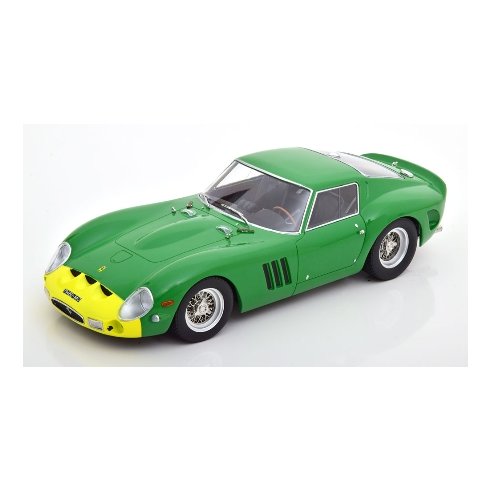 KK-Scale FERRARI 250 GTO 1962 GREEN &amp; YELLOW WITH 4 DIFFERENT DECAL SETS 1/18