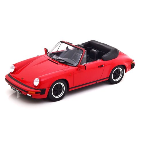 KK-Scale PORSCHE 911 SC CABRIO RED WITH EXTRA SOFT-TOP 1983 1/18