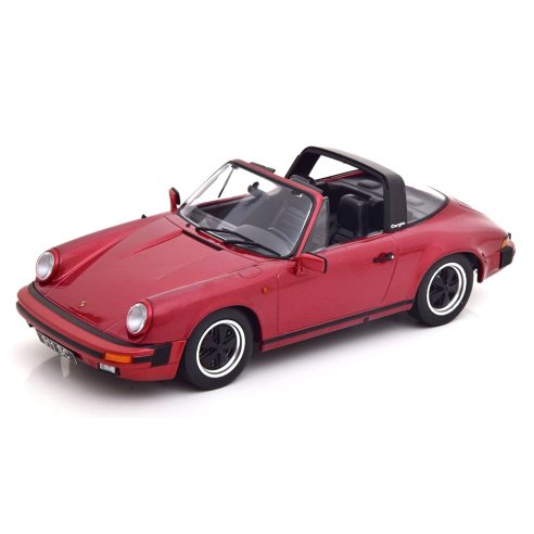 KK-Scale PORSCHE 911 SC TARGA RED METALLIC WITH EXTRA HARD-TOP 1983 1/18