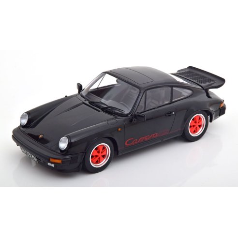 KK-Scale PORSCHE 911 CARRERA 3.2 CLUBSPORT BLACK &amp; RED 1989 1/18