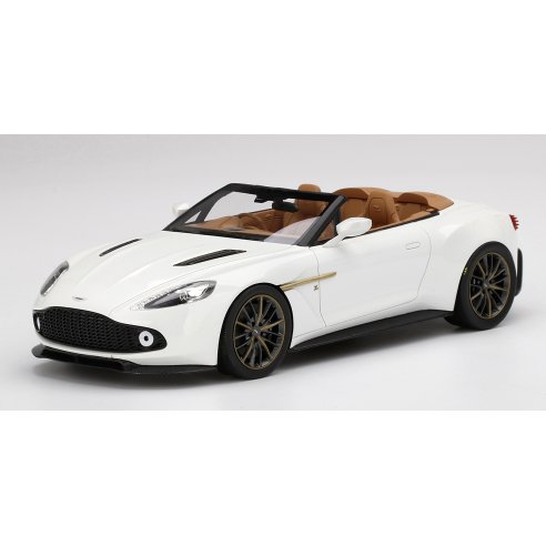 TSM Model True Scale Miniatures ASTON MARTIN VANQUISH ZAGATO VOLANTE ESCAPING WHITE TOP SPEED 1/18