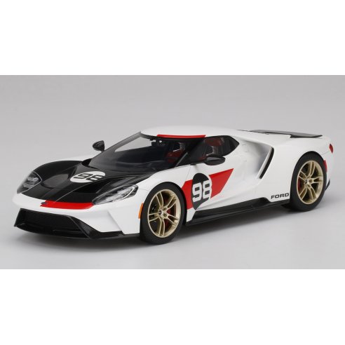 TSM Model True Scale Miniatures FORD GT HERITAGE EDITION 2021 TOP SPEED 1/18