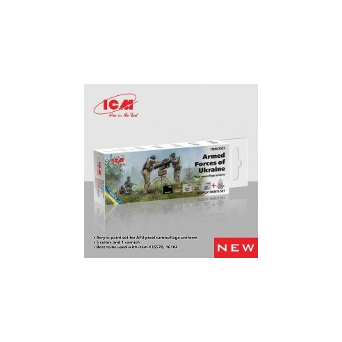 ICM Acrylic Paint Set Armed Forces of Ukraine (Pixel camouflage uniform)