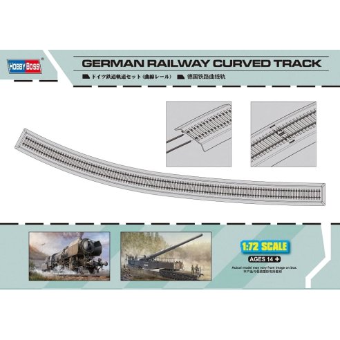 HOBBY BOSS kit GERMAN RAILWAY CURVED TRACK 1/72