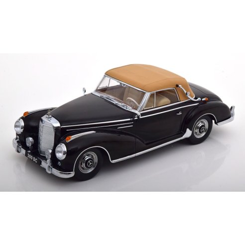 KK-Scale MERCEDES 300SC W188 CABRIO SOFT TOP BLACK 1957 1/18