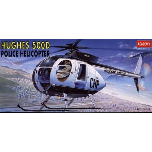 Academy 1 48 HUGHES 500D POLICE HELICOPTER