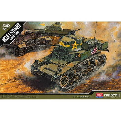 Academy 1 35  U.S. M3A1 STUART LIGHT TANK