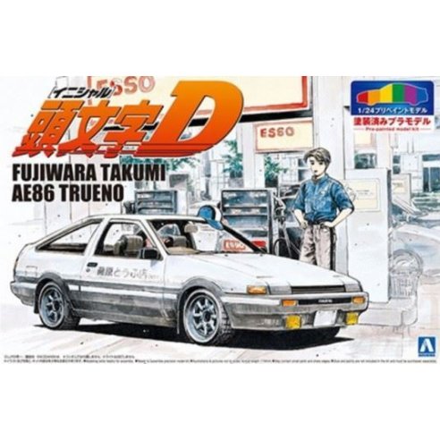 Aoshima  	1 24 KIT  INITIAL D FUJIWARA TAKUMI AE86 TRUENO COSMICS VOL.1 VERSION (INTERNATIONAL LIMITED EDITION)