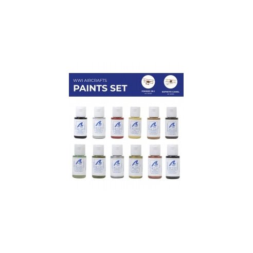 ARTESANIA LATINA Paints Set for Models: World War I Airplanes (12x20 ml)