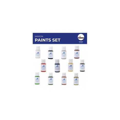 ARTESANIA LATINA Paints Set for Ship Model: Tugboat Sanson (12x20 ml)