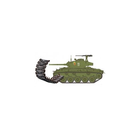 BRONCO 1/35 T85E1 Track Link (Rubber Type) For M24 Light Tank Chaffee (Workable)