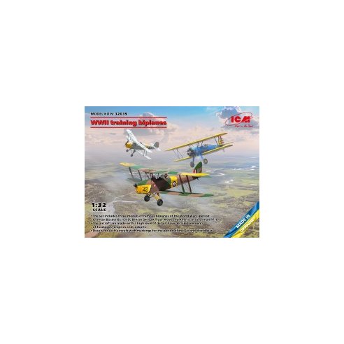 ICM 1/32 WWII training biplanes (Bucker Bu 131D, DH.82A Tiger Moth, Stearman PT-17)