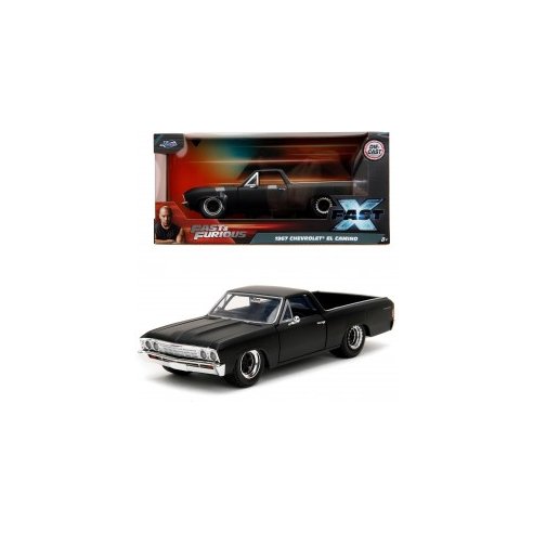 JADA Fast & Furious 1967 Chevrolet El Camino in scala 1:24 die-cast, funzionamento a ruota libera, parti apribili