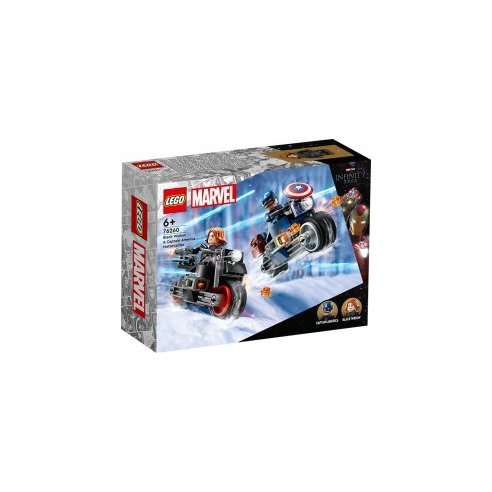 lego Super Heroes Marvel - Motociclette di Black Widow e Captain America