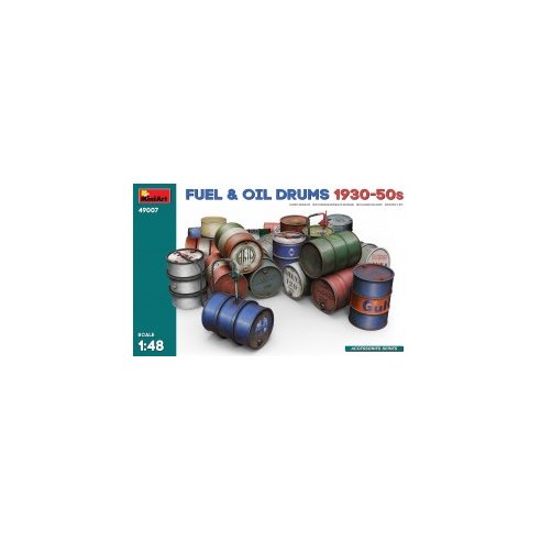 MINI ART 1/48 Fuel & Oil Drums 1930-50s