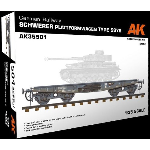 AK INTERACTIVE 1/35 German Railway Schwerer Plattformwagen Tyme SSYS