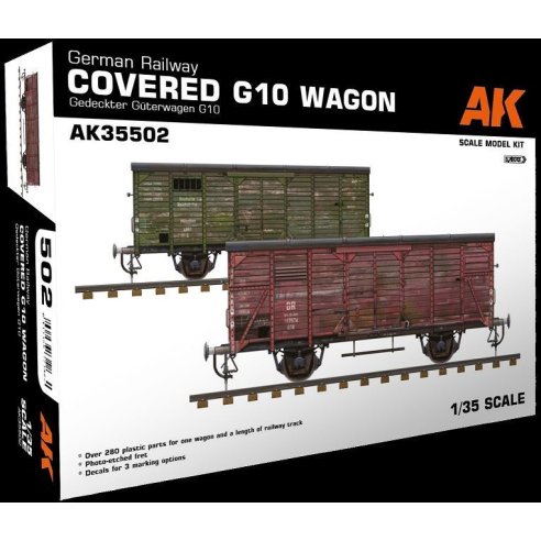 AK INTERACTIVE 1/35 German Railway Covered G10 Wagon Gedeckter G Terwagen G10