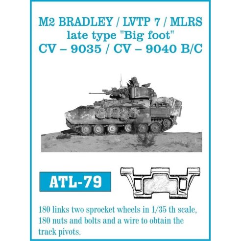 FRIUL MODEL CINGOLI  ATL-079 M2 BRADLEY   LVTP 7   MLRS late type “Big foot”   CV-9035   CV-9040 B C
