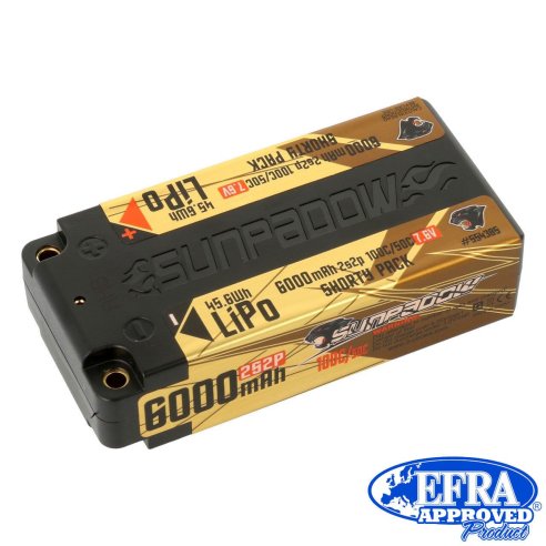 Sunpadow LiPo batteria HV 6000mAh 100C 50C 2s su554385