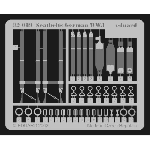 EDUARD MODEL FOTOINCISIONI 1/32 SEABELTS GERMAN WWI