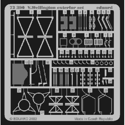 EDUARD MODEL FOTOINCISIONI 1/72 wellington exterior set mpm