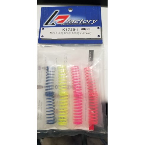 K FACTORY MINI T LONG SHOCK SPRINGS (4 PAIRS)