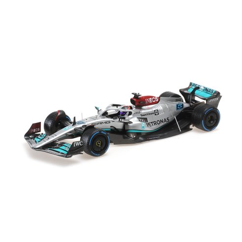 Minichamps MERCEDES AMG W13 GEORGE RUSSELL MONACO GP 2022 CON GOMME DA PIOGGIA 1/18