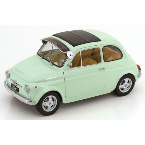 KK-Scale FIAT 500 F CUSTOM WITH ABARTH RIMS MINT GREEN 1968 1/12