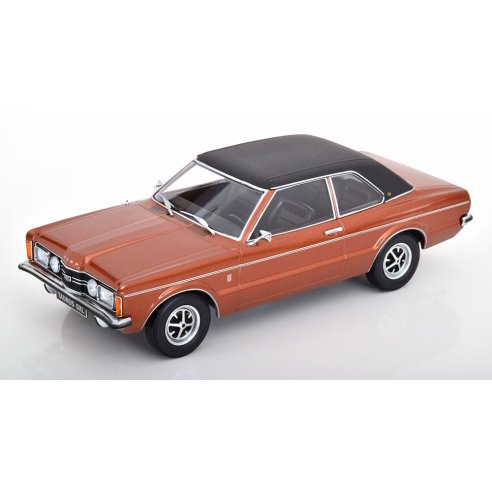 KK-Scale FORD TAUNUS GXL SEDAN WITH VINYL ROOF BROWN METALLIC &amp; FLAT BLACK 1971 1/18