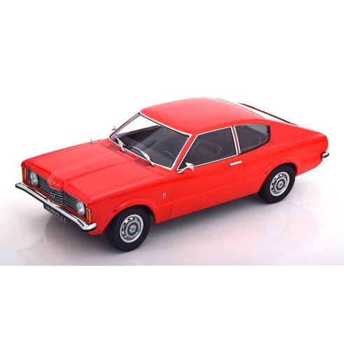 KK-Scale FORD TAUNUS L COUPE LIGHT RED ROUND HEADLIGHTS 1971 1/18