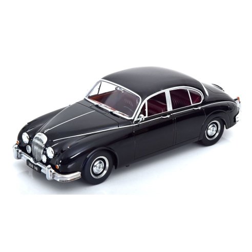 KK-Scale JAGUAR DAIMLER 250 V6 LHD BLACK INTERIEUR DARK RED 1962 1/18