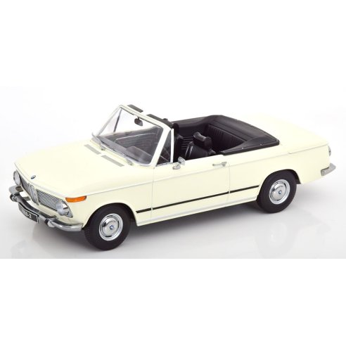 KK-Scale BMW 1600-2 CABRIO WHITE 1968 WITH REMOVABLE SOFT-TOP 1/18