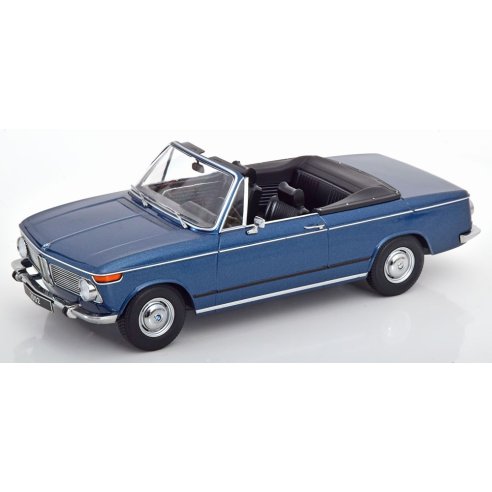 KK-Scale BMW 2002 CABRIO DARK BLUE METALLIC 1968 WITH REMOVABLE SOFT-TOP 1/18