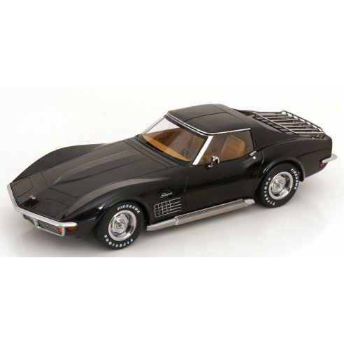 KK-Scale CHEVROLET CORVETTE C3 BLACK 1972 WITH REMOVABLE ROOF PARTS 1/18