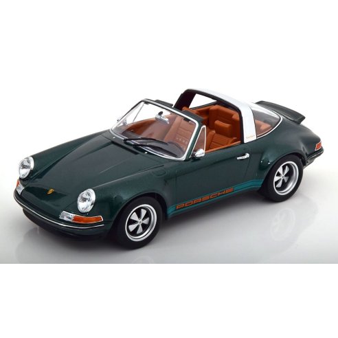 KK-Scale PORSCHE SINGER 911 TARGA DARK GREEN METALLIC 1/18