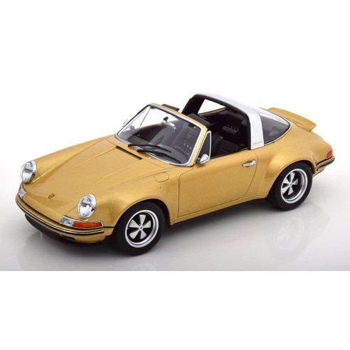 KK-Scale PORSCHE SINGER 911 TARGA GOLD METALLIC 1/18