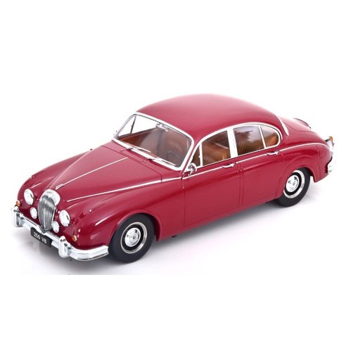 KK-Scale JAGUAR DAIMLER 250 V6 LHD RED INTERIEUR BROWN 1962 1/18