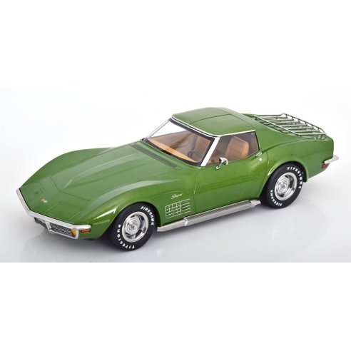 KK-Scale CHEVROLET CORVETTE C3 GREEN METALLIC 1972 1/18