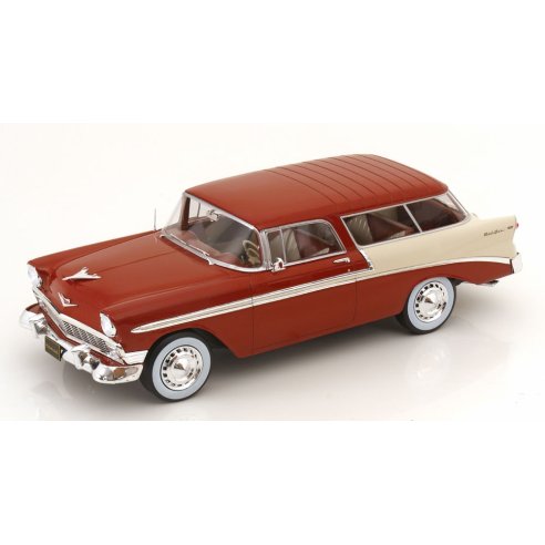 KK-Scale CHEVROLET BEL AIR NOMAD CUSTOM BROWN METALLIC &amp; CREME 1956 1/18