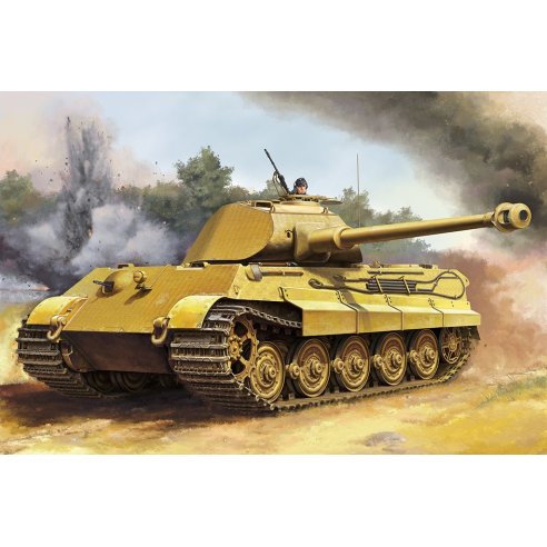 TRUMPETER KIT PZ.KPFW.VI SD.KFZ.182 TIGER II PORSCHE EARLY PRODUCTION VEHICLE FGST.NR.280009 1/16