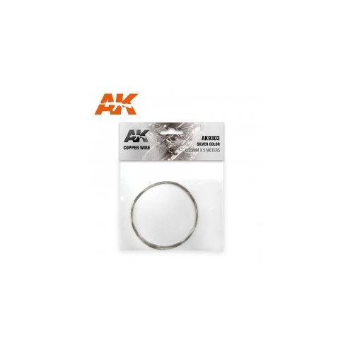 AK INTERACTIVE Copper Wire 0.25mm x 5mt Silver Color