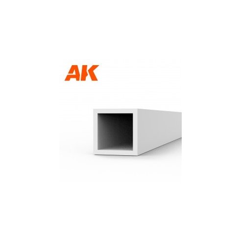 AK INTERACTIVE Square hollow tube 3.00x350mm (0,7mm) - STYRENE STRIP